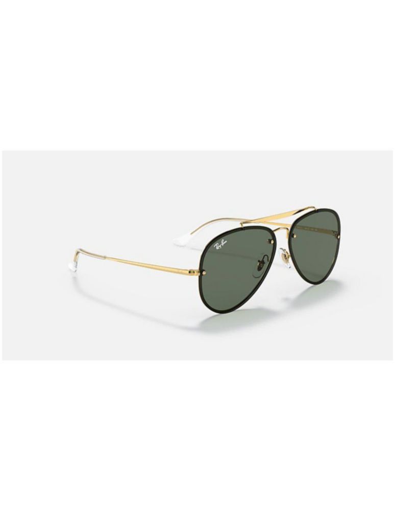 Anteojos Lentes Sol Ray Ban Blaze Aviator RB3584N Clásico dorado/verde 58-13