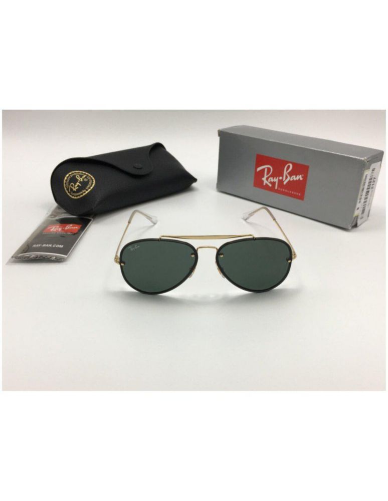 Anteojos Lentes Sol Ray Ban Blaze Aviator RB3584N Clásico dorado/verde 58-13