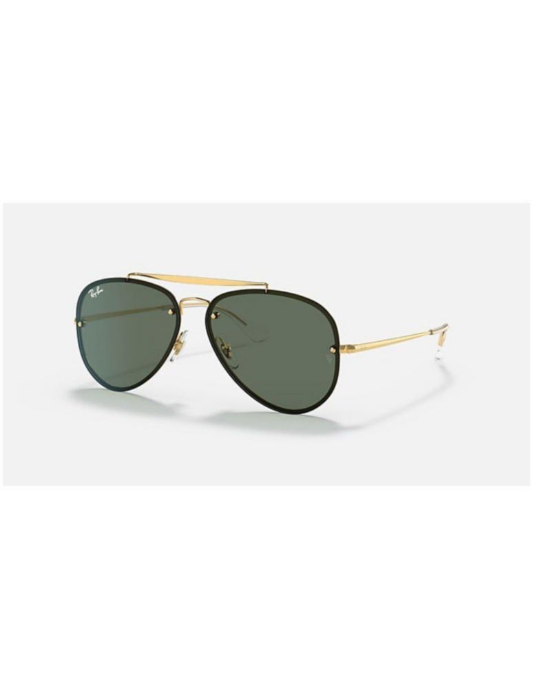 Anteojos Lentes Sol Ray Ban Blaze Aviator RB3584N Clásico dorado/verde 58-13