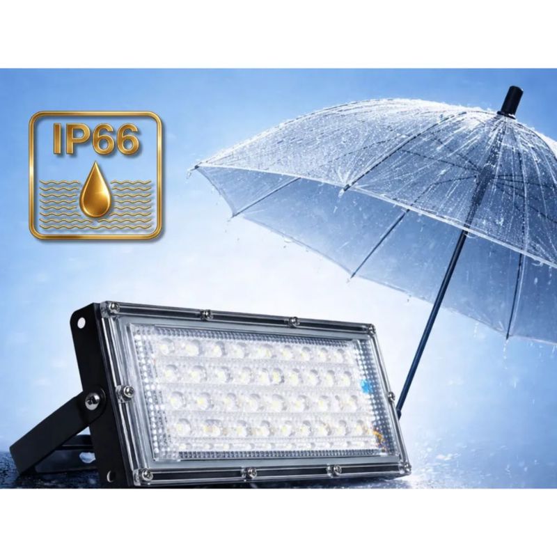 Reflector Led 20w Luminario Exterior Carcasa Negro Luz Blanco frío 5 pzs