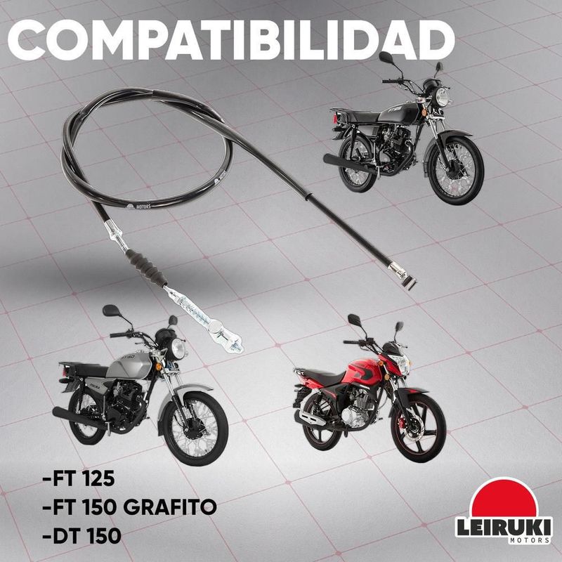 Chicote cable freno delantero moto ft125 ft150 grafito dt150