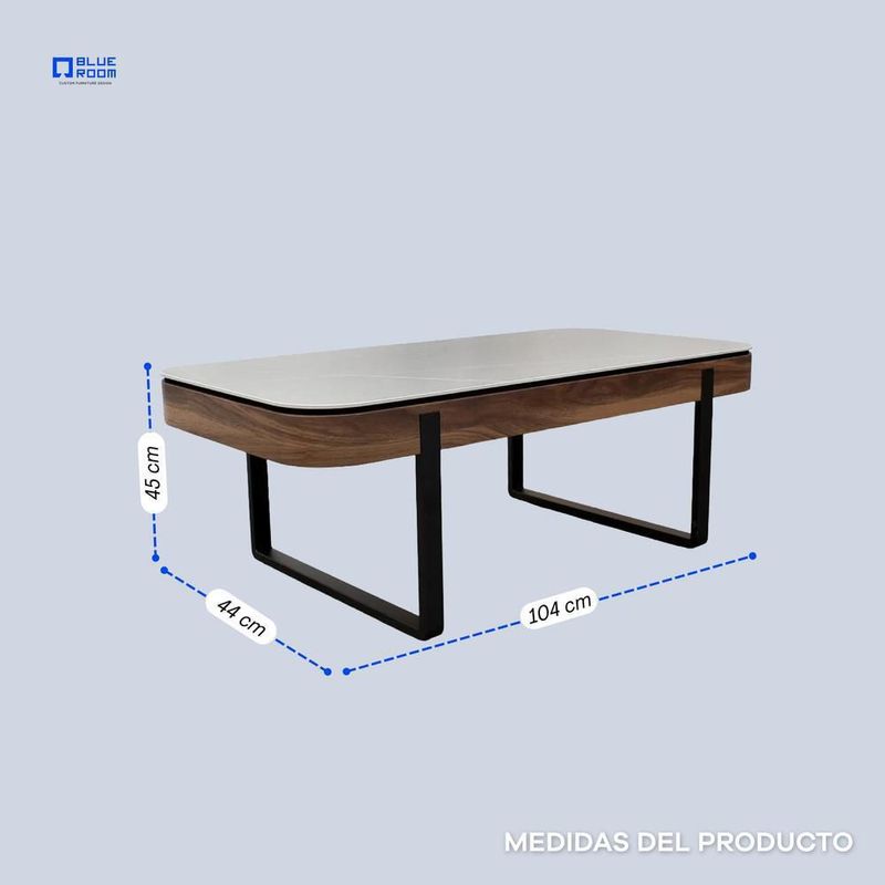 Mesa de centro minimalista para sala, moderna y elegante zaha