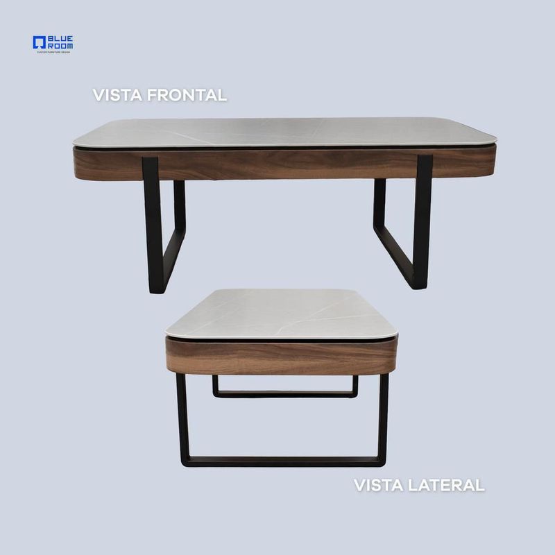 Mesa de centro minimalista para sala, moderna y elegante zaha