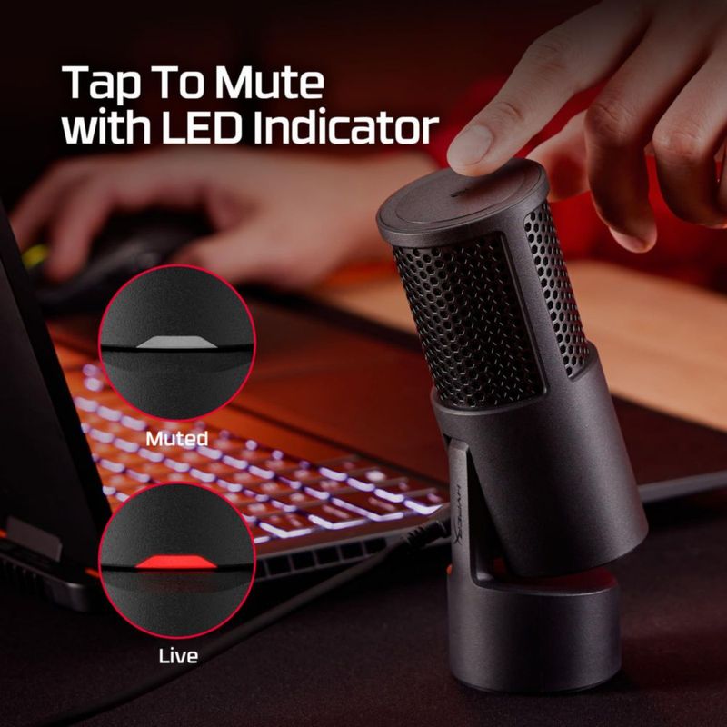 Micrófono HyperX SoloCast 2 USB Condensador para Gaming Negro