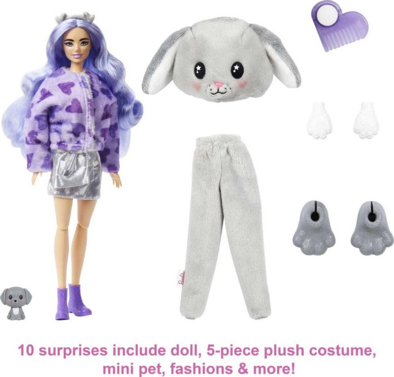 Muñeca de moda Barbie Cutie Reveal con disfraz de cachorro de peluche