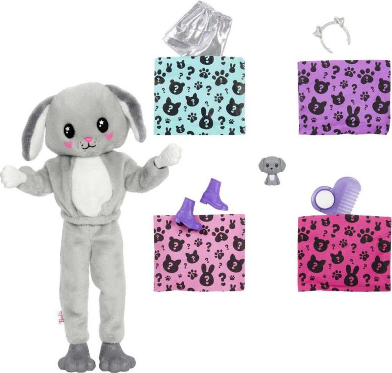 Muñeca de moda Barbie Cutie Reveal con disfraz de cachorro de peluche