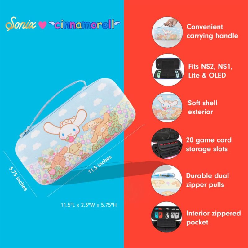 Funda Switch Sonix Cinnamoroll + Mocha 2/1/Lite/OLED