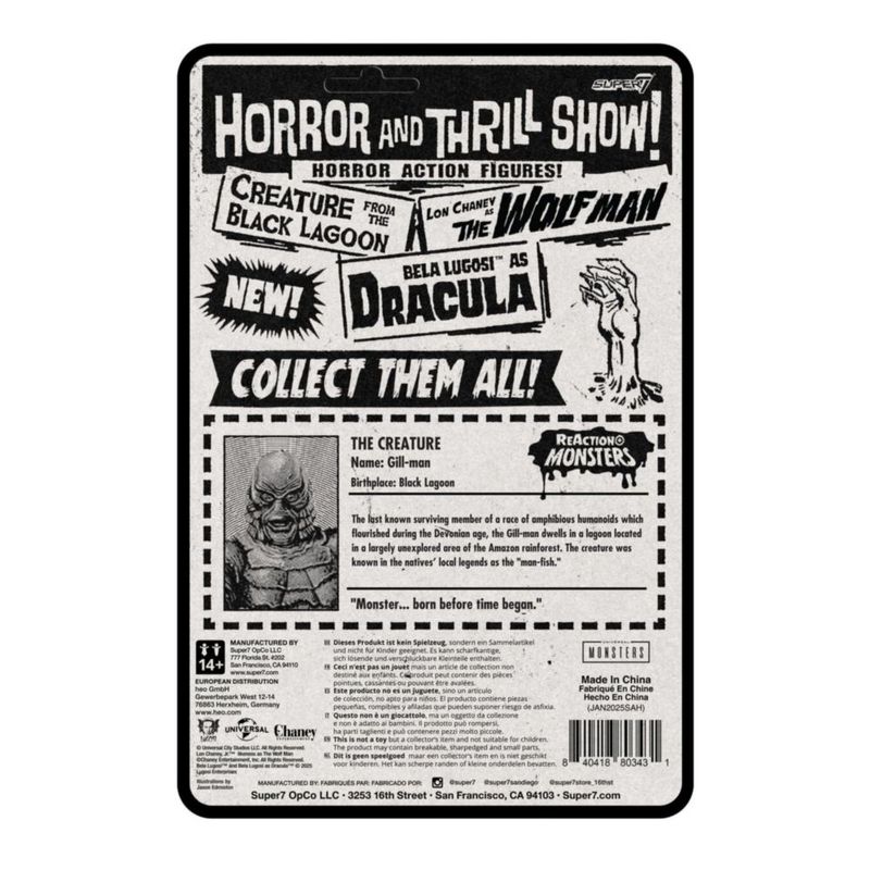 Figura de acción Super7 Criatura de la Laguna Negra 95 cm
