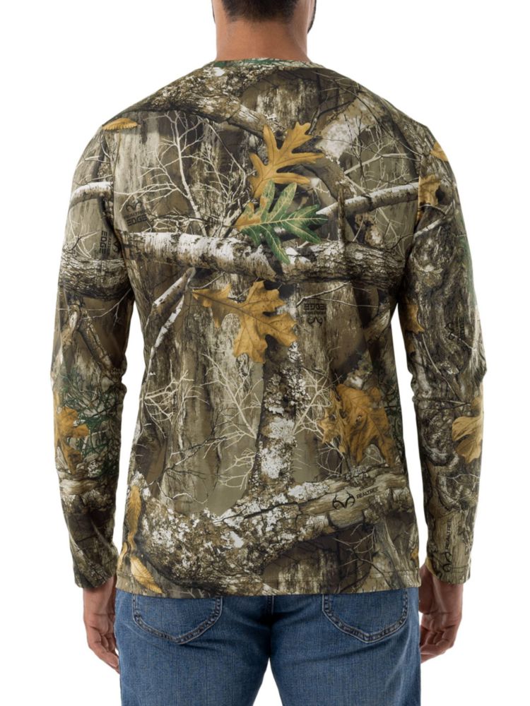 Camisa Realtree pack de 2 manga larga camuflaje Edge talla grande