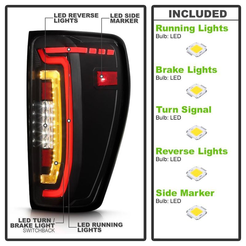 Luces traseras LED negras KEEKPO para GMC Sierra 1500 2019-2023
