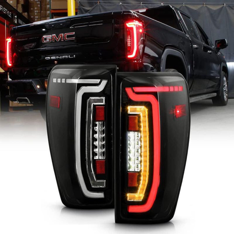 Luces traseras LED negras KEEKPO para GMC Sierra 1500 2019-2023