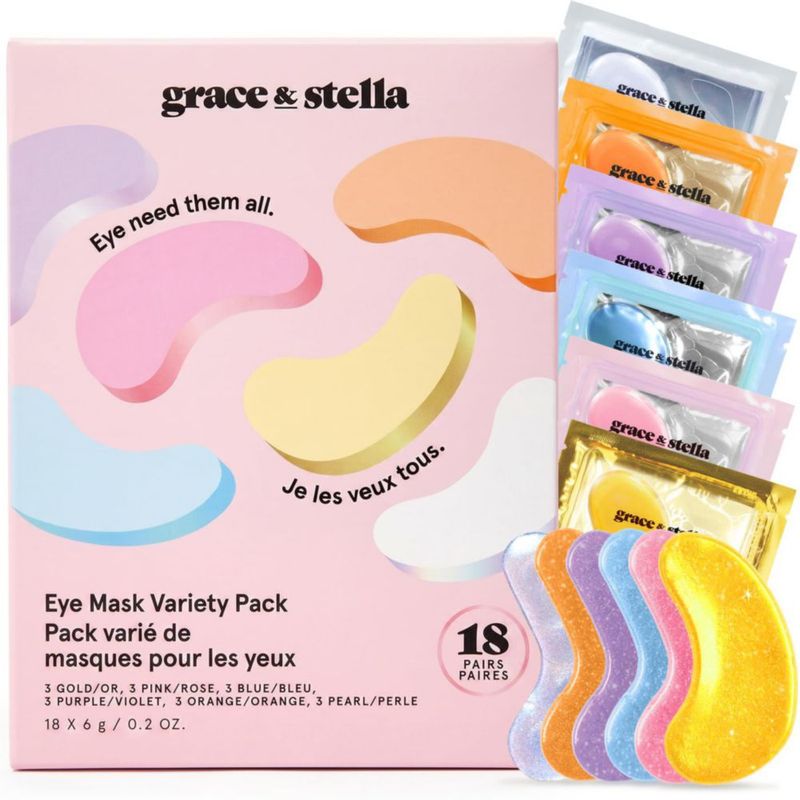 Parches para el contorno de ojos Grace & Stella – Pack surtido de 18 pares