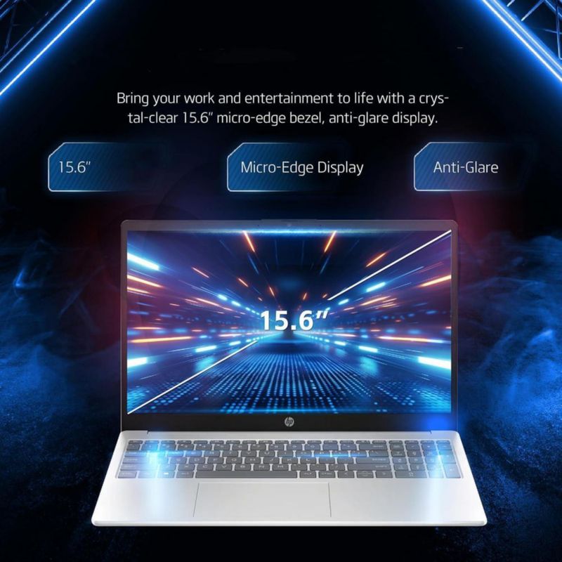 Portátil HP 156" i3 16 GB RAM 512 GB SSD Wi‑Fi 6 plateado
