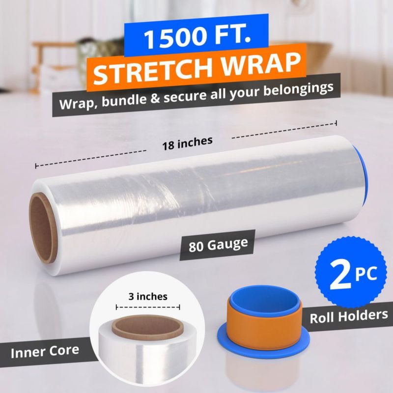Film estirable Lifetime Supplies 46 cm 457 m calibre 80 – paquete de 4