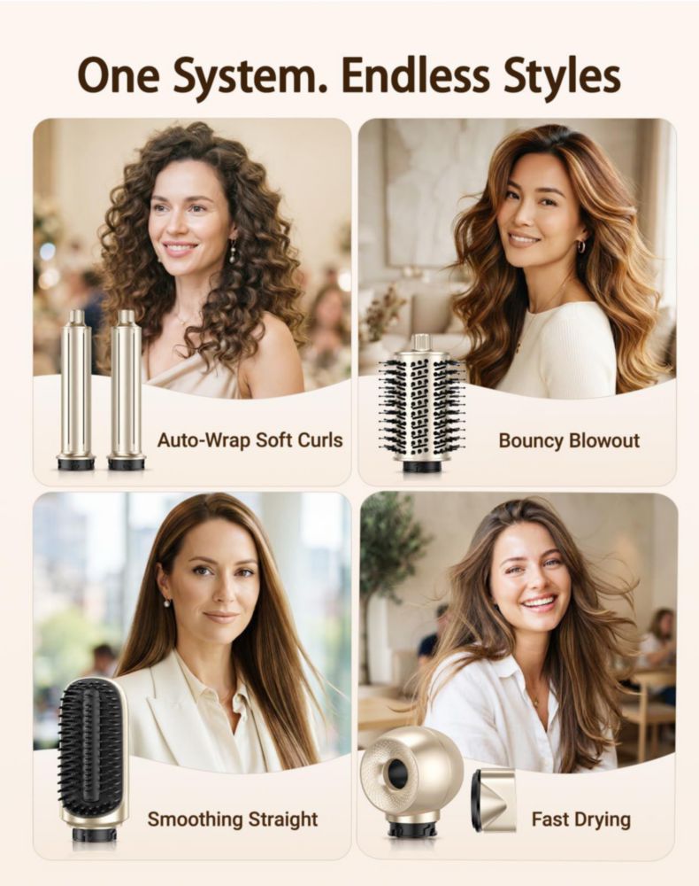 Cepillo Secador de Cabello Bopcal 7 en 1 170000 RPM Iónico