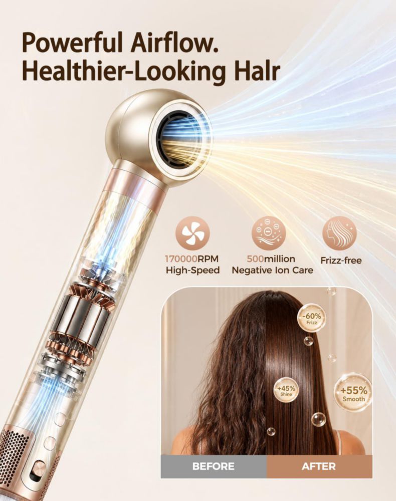 Cepillo Secador de Cabello Bopcal 7 en 1 170000 RPM Iónico