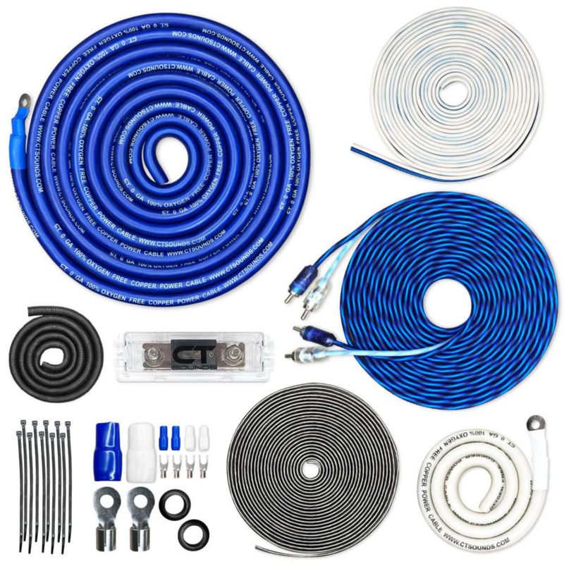 Kit de cableado para amplificador CT Sounds 3500W calibre 0 OFC Elite