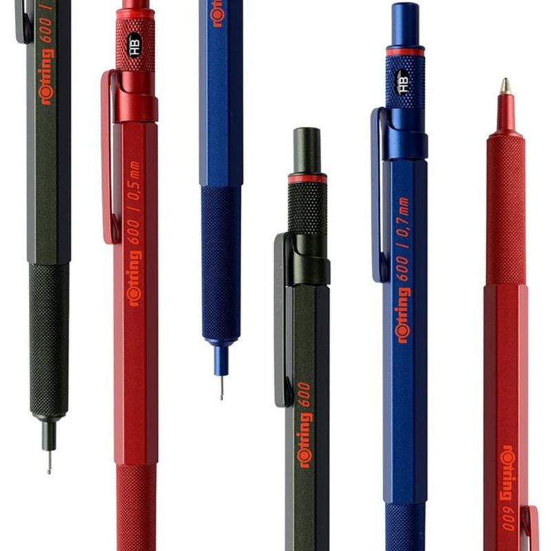 Bolígrafo RoTring 600 de tinta negra de punta media recargable