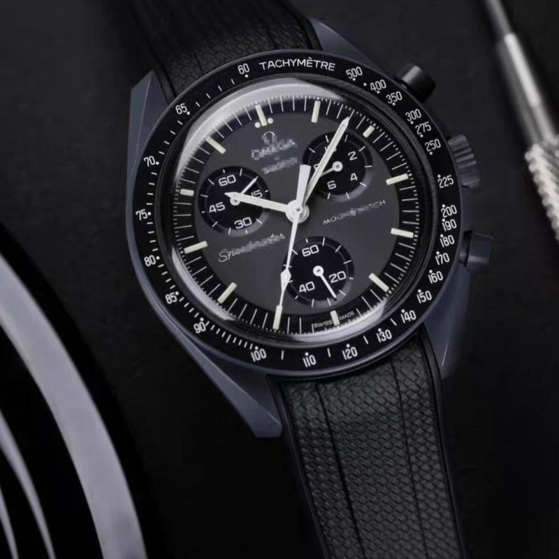 Correa de reloj Nizonlaie de silicona 20 mm para Moonwatch