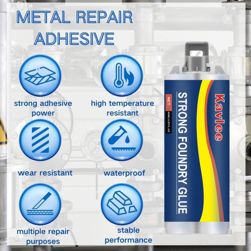 Pegamento KAVLEE para Fundición - Reparación 85 ml - Kit de 3 - Alta Temperatura