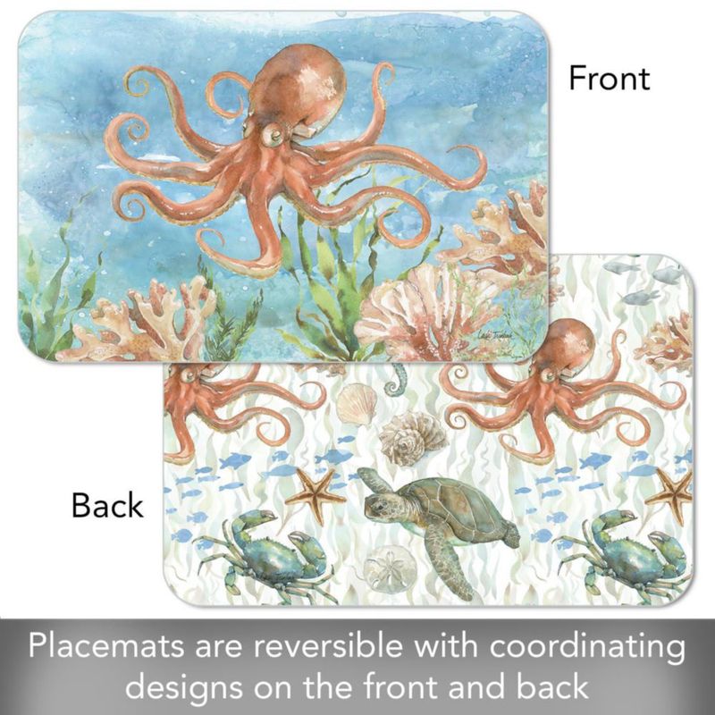 Mantel individual CounterArt 43 x 29 cm pack de 4 reversible