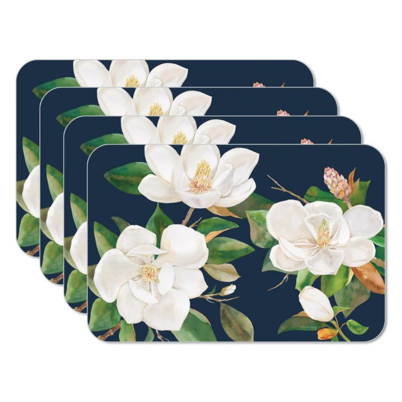 Mantel individual CounterArt 43x29 cm paquete de 4 Magnolia Bloom