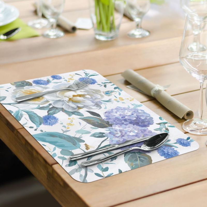 Mantel individual CounterArt 43 × 29 cm Pack de 4 Primavera Flores