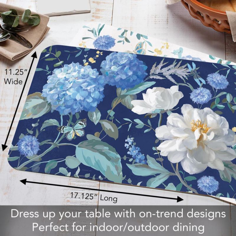 Mantel individual CounterArt 43 × 29 cm Pack de 4 Primavera Flores