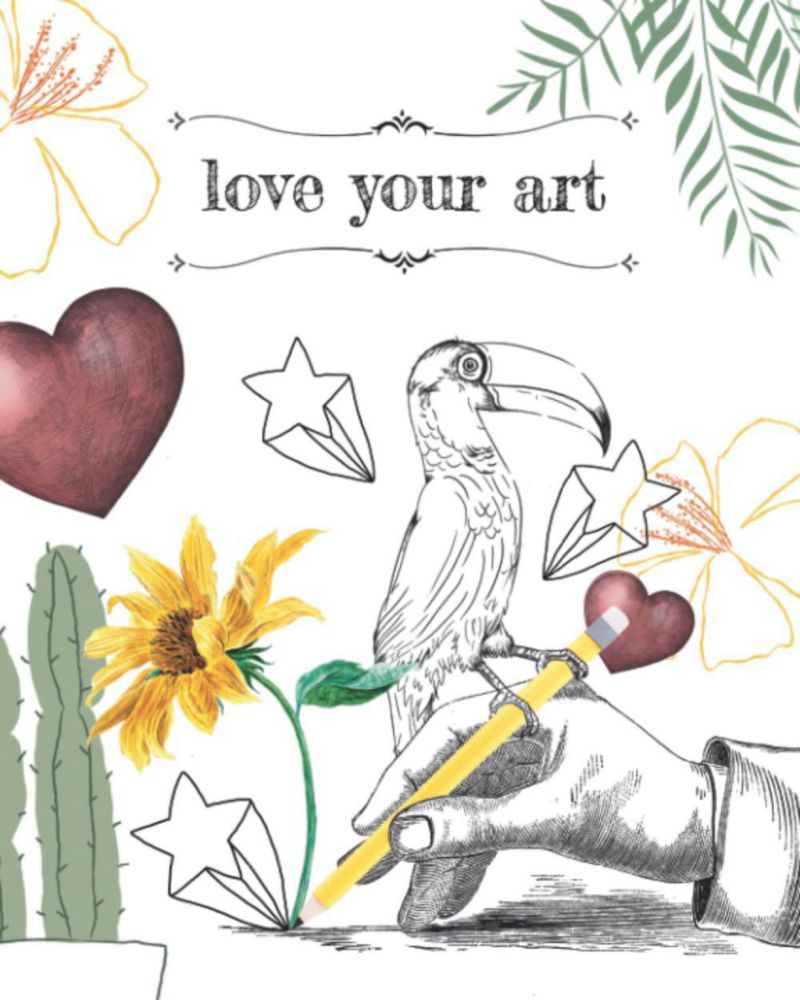 Cuaderno en blanco Majosta "Love Your Art" Sketches
