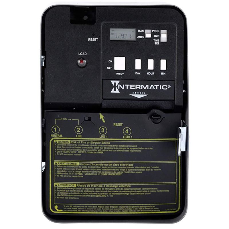 Interruptor temporizador para calentador de agua eléctrico Intermatic EH10 – Programación de 7 días y 42 eventos