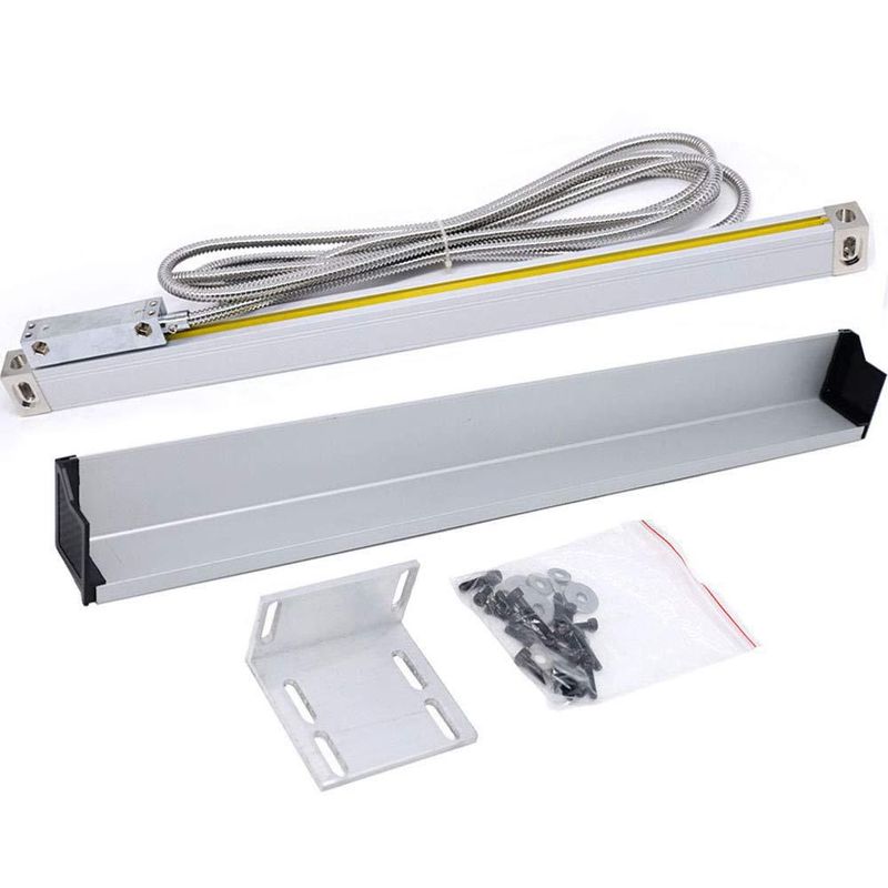 TOAUTO Pantalla Digital DRO 150mm 6" Escala Lineal de Vidrio LCD 1um para Fresadora CNC Torno y Máquina EDM