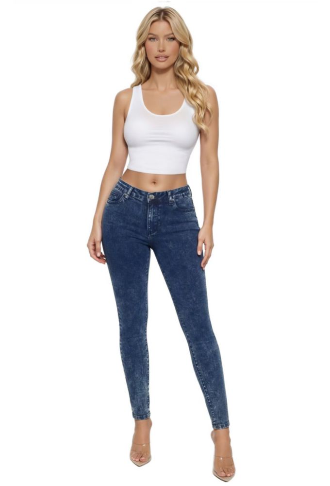 Pantalones Skinny de Denim Lexi XPS37381SK Azul Ácido Talla 10