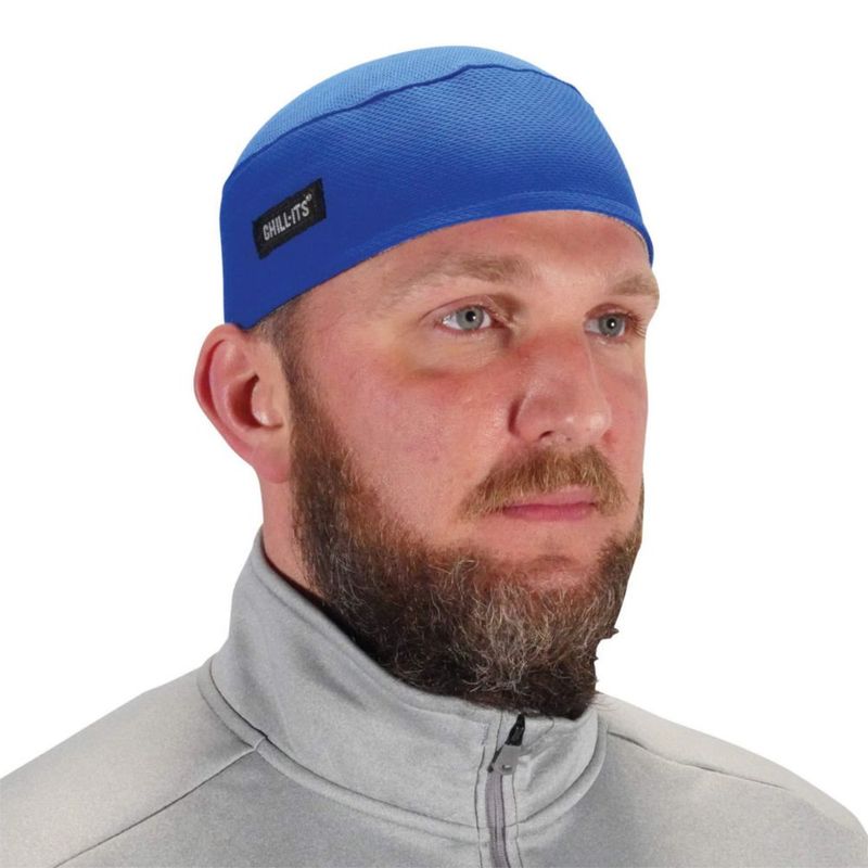 Gorro Ergodyne Chill Its Skull Cap Azul de absorción de sudor