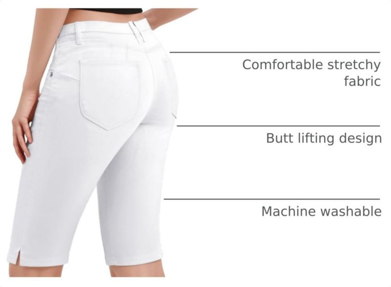 Bermudas Hybrid & Company blancas 9