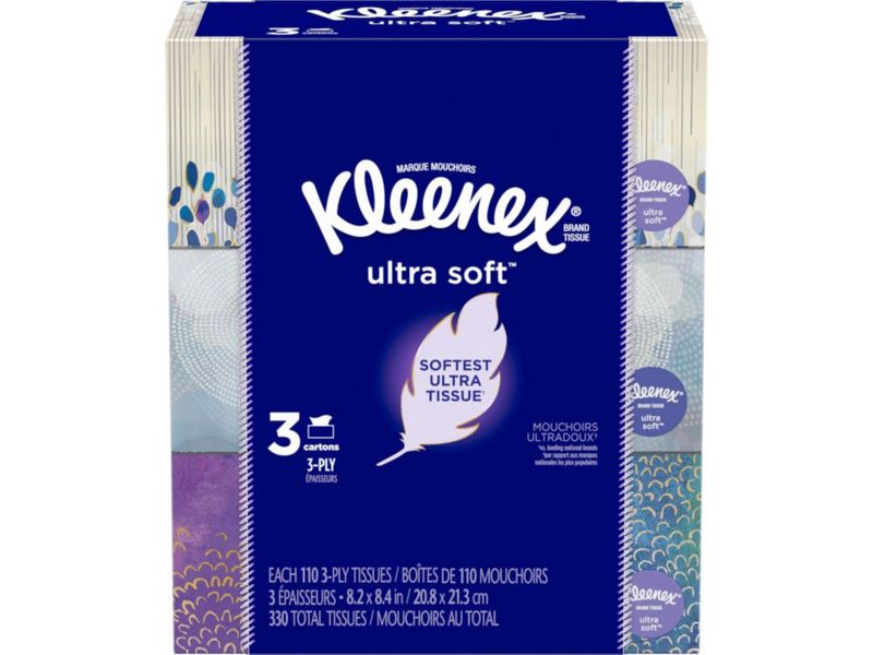 Pañuelos faciales Kleenex 330 unidades – Pack de 3