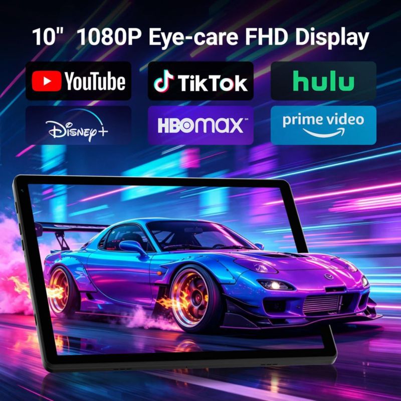 Tablet Evermyth de 10 pulgadas 24 GB RAM 64 GB ROM 1 TB Wi‑Fi 6