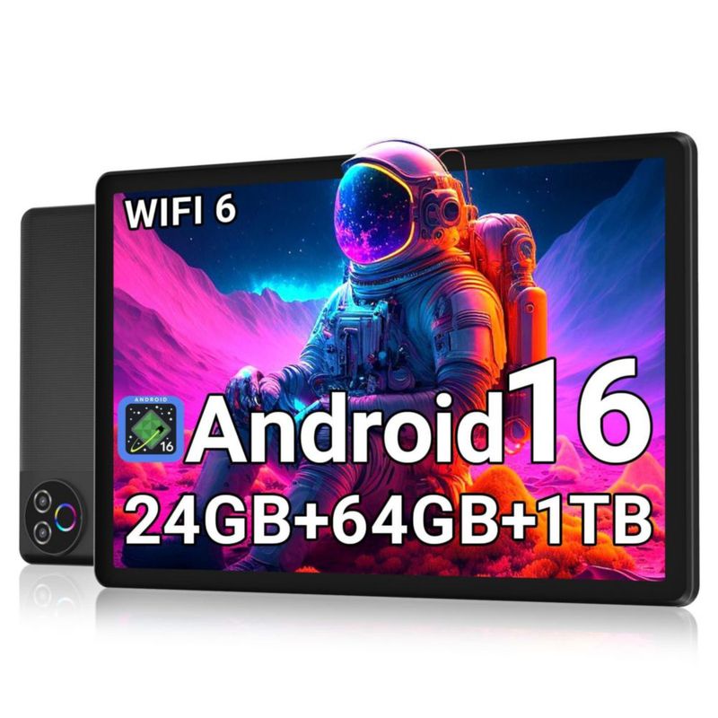 Tablet Evermyth de 10 pulgadas 24 GB RAM 64 GB ROM 1 TB Wi‑Fi 6