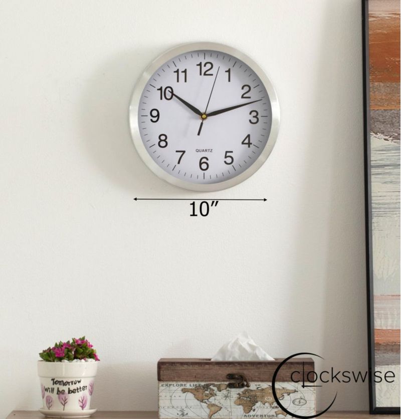 Reloj de pared redondo de 25 cm Clockswise con movimiento de cuarzo silencioso