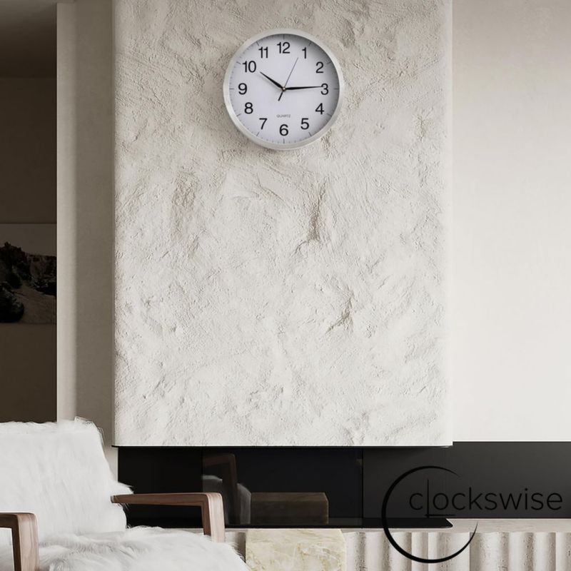 Reloj de pared redondo de 25 cm Clockswise con movimiento de cuarzo silencioso