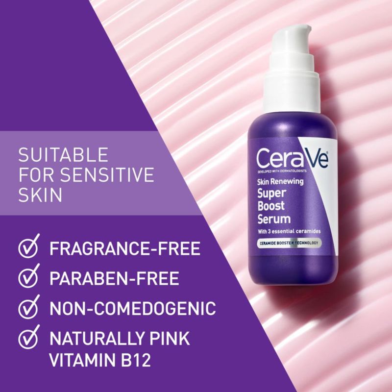 Suero CeraVe Super Boost anti‑envejecimiento con péptidos
