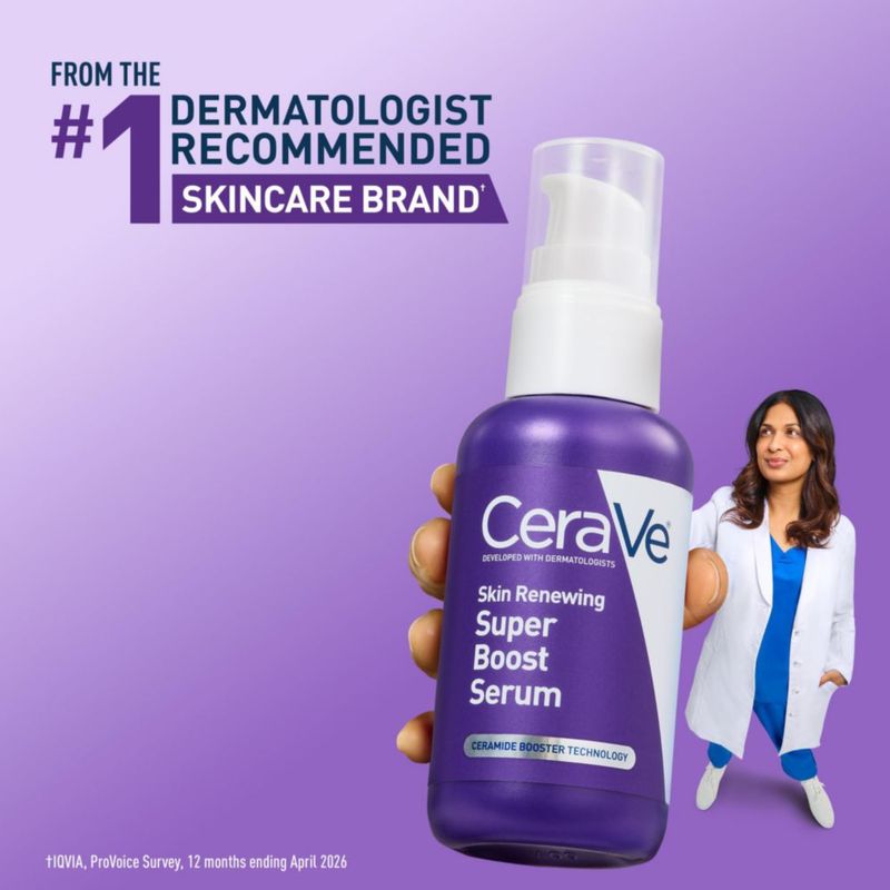 Suero CeraVe Super Boost anti‑envejecimiento con péptidos