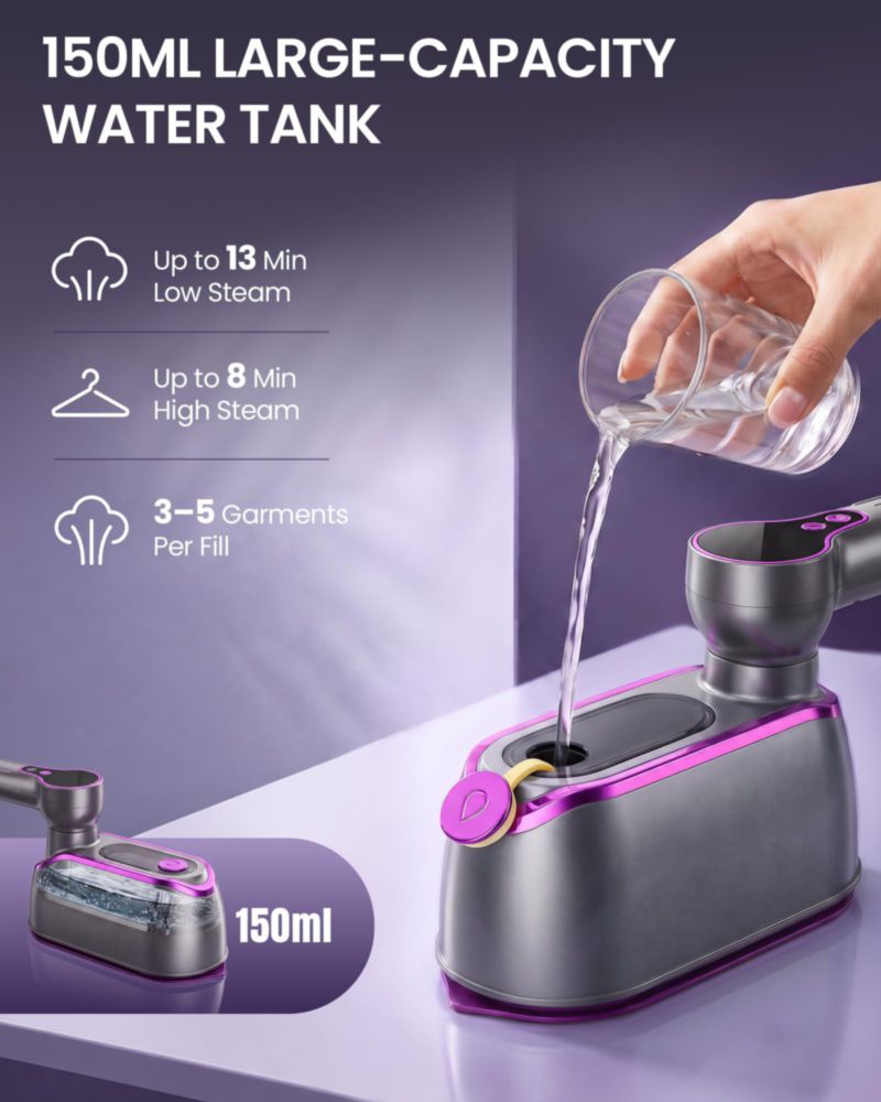 Vaporizador de Ropa Portátil OGHom 1200 W 150 ml 120 V con Pantalla LCD