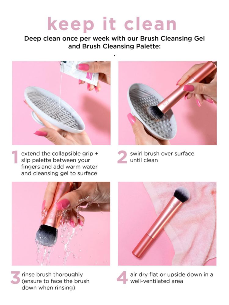 Kit de Brochas de Maquillaje Real Techniques Travel Essentials 4 Piezas