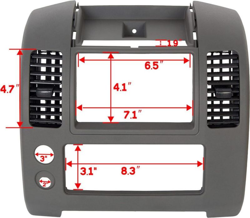 Marco Central del Panel de Instrumentos HECASA Gris para Nissan Frontier