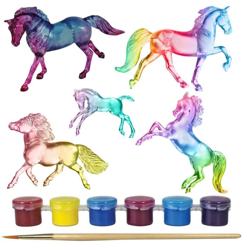 Set artesanal Breyer Horses Stablemates Suncatcher juego de 5 piezas
