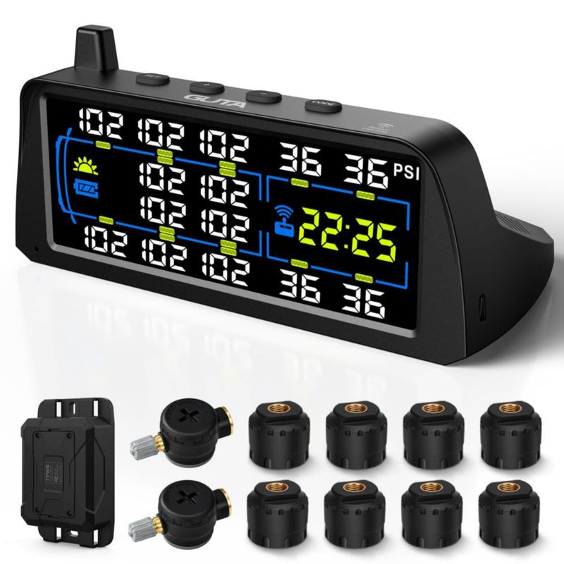 TPMS GUTA GT60 RV para 16 neumáticos 2 sensores de paso y 8 sensores de tapa