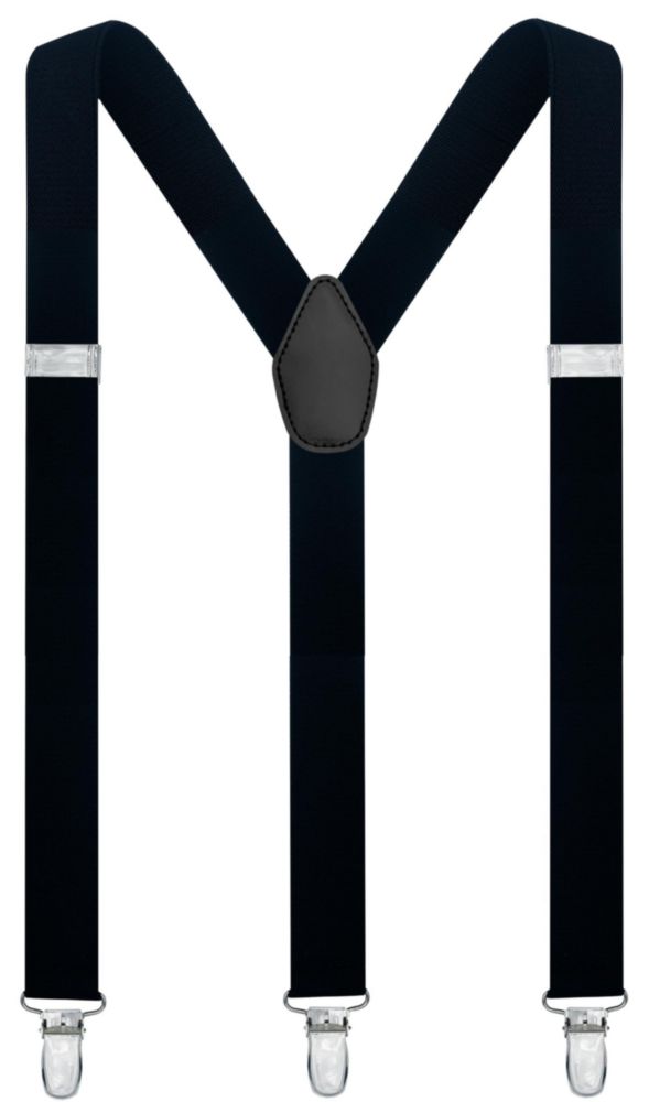Dibi Tirantes Negros para Hombre de Alta Resistencia de 1 pulgada Diseño en Y Ajustables y Ganchos Fuertes