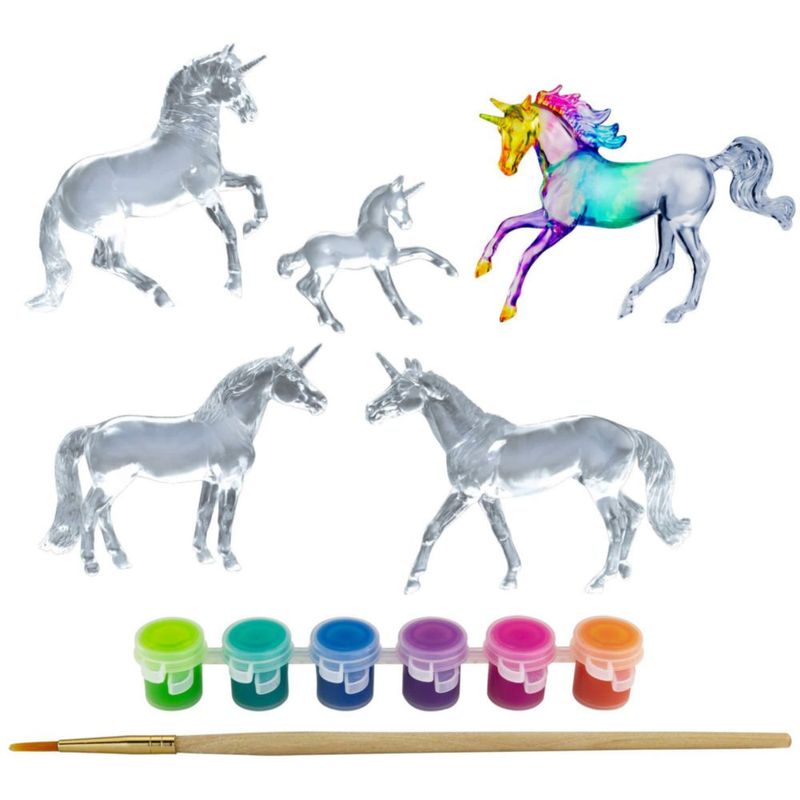 Set artesanal Breyer Horses Stablemates Suncatcher Unicorn 1:32