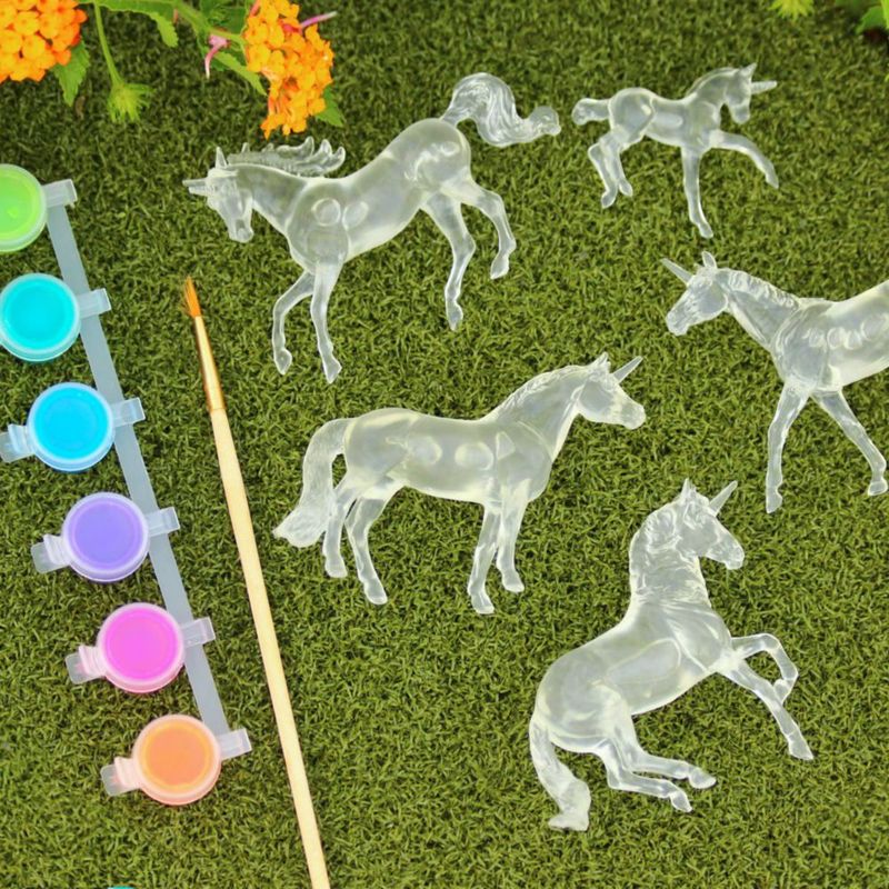 Set artesanal Breyer Horses Stablemates Suncatcher Unicorn 1:32