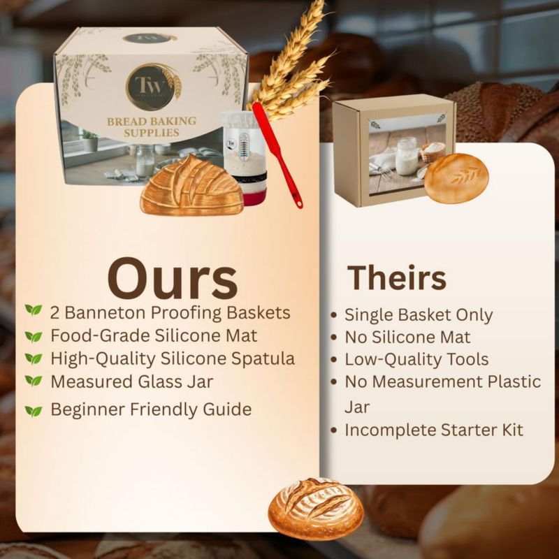 Kit de masa madre ThomasWorthCo. 965 ml Herramientas completas de panadería